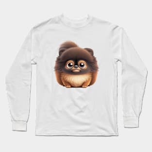 Dog Pet Cute Adorable Humorous Illustration Long Sleeve T-Shirt